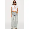 Peace Of Mind Tinted Baggy Jeans - Light Wash