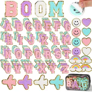120 Pcs Self-Letter Patches for Backpacks,Xmoiqer Patches Iron on Letters for Clothing,Self Letters Stick on Patches for Hats Varsity Make-Up Bags DIY Gift