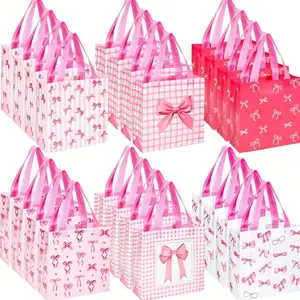 12/24pcs Beautiful Gift Bags with Handles incl. Reusable & For Presents of Any Birthday, Weddings, Valentine's Day,Mothers Day & Other Occasion Variety Bag