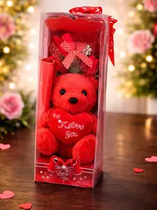 Light-Up Teddy Bear with LED Glow Romantic Valentine's Day Gift Box Perfect for Weddings Birthdays Anniversaries & Special Moments