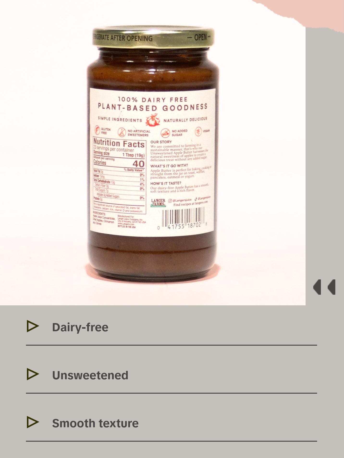 Apple Butter - Plant Based Spread Made with 4 Wholesome Ingredients