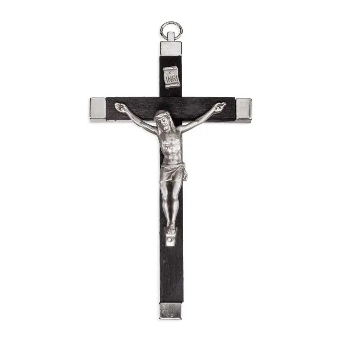 5 1/2" Black Wood Bound Crucifix