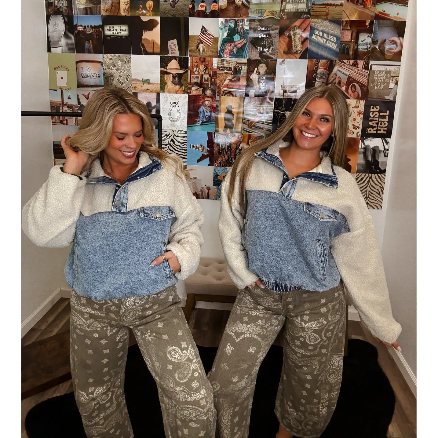 The Montana Denim Sherpa Pullover