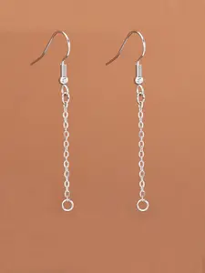 10pcs Stainless Steel Ear Hook Earring Wire with Connection Rings, DIY Jewelry Making Accessories, Silver Color, Perfect for Crafting