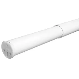 48-72 in. Adjustable Closet Rod - White