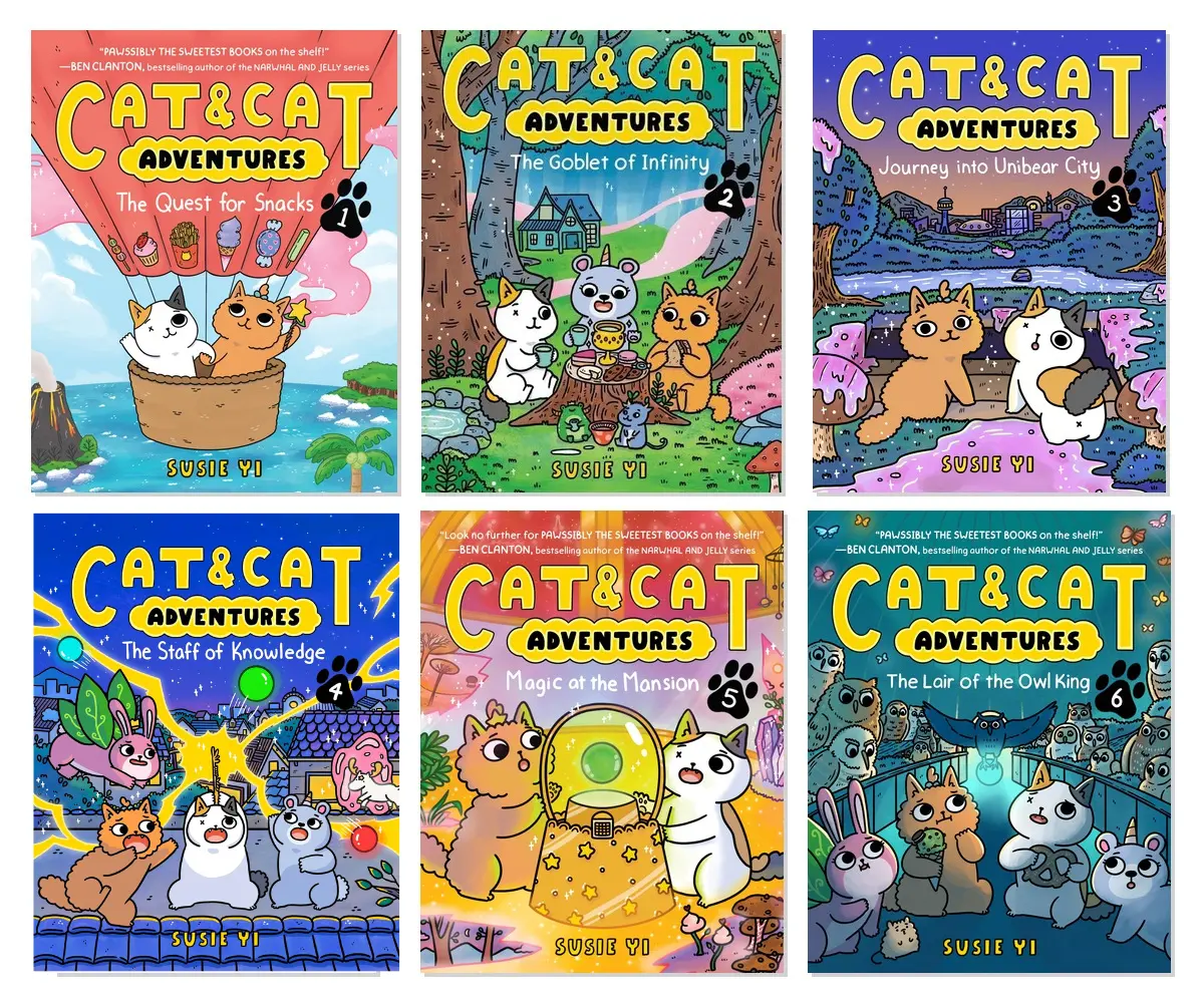 Cat & Cat Adventures 6-Book Complete Bundle Set Graphic Novels - Paperback