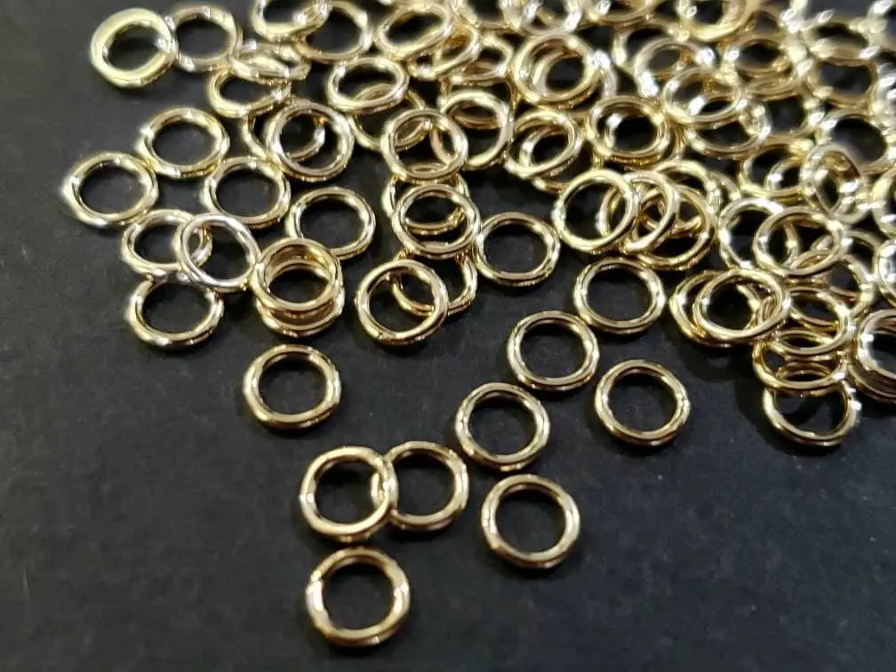 14K Gold Filled jump ring, 4mm 22g closed Jump ring, made in USA, high quality jewelry supplies,10, 20, 50, 100 pcs