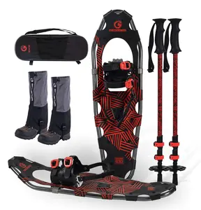 G2 30 Inches Light Weight Snowshoes for Women Men Youth Set with Trekking Poles Tote Bag GaitersSpecial Fast Ratchet Binding Red Available