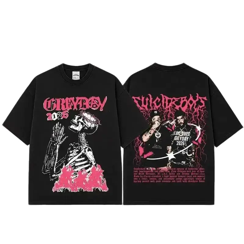 [Free Ship]  GreyDay 2026 Tour Graphic T-Shirt Ver 6, G59 Music Tour Merch, Bones Night Lovell Germ Ramirez Black Smurf Concert Tee, Underground Hip Hop Rap Shirt, Festival Fan Apparel, Live Show Graphic Tee, Unisex Streetwear Gift