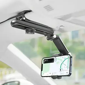 Car Sun Visor Phone Holder, Car Phone Mount, Multifunctional Adjustable Car Phone Holder, Universal Car Interior Accessories for Car, Home, Office