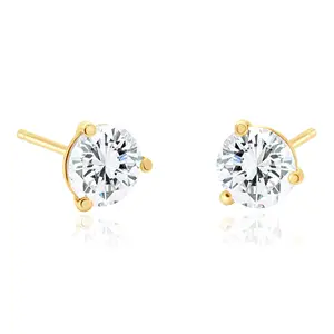 Bellman Jewelers Select Lab Grown Diamond Studs -  1.52 Carat, 14K Yellow Gold, Prong Setting, Elegant Accessory for Casual & Formal Occasions