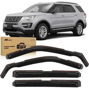 Nilight in Channel Window Deflectors for Ford Explorer 2011 2012 2013 2014 2015 2016 2017 2018 2019 Vent Window Visors,Rain Guards-4PCS Car Black Auto Accessories Truck dealsforyoudays Automotive Vehicle