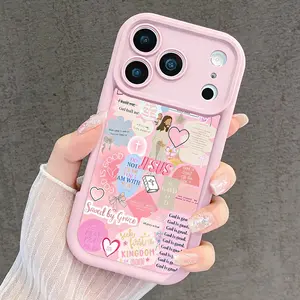 Jesus Not Am With God is Great Good Kind Wise Love Peace Pattern Phone Case for iPhone 17 16 15 14 13 12 11 Pro Max Plus Air Christian Faith Aesthetic Soft Silicone Shockproof Cover Gift TYJT260409009 Rustic cute
