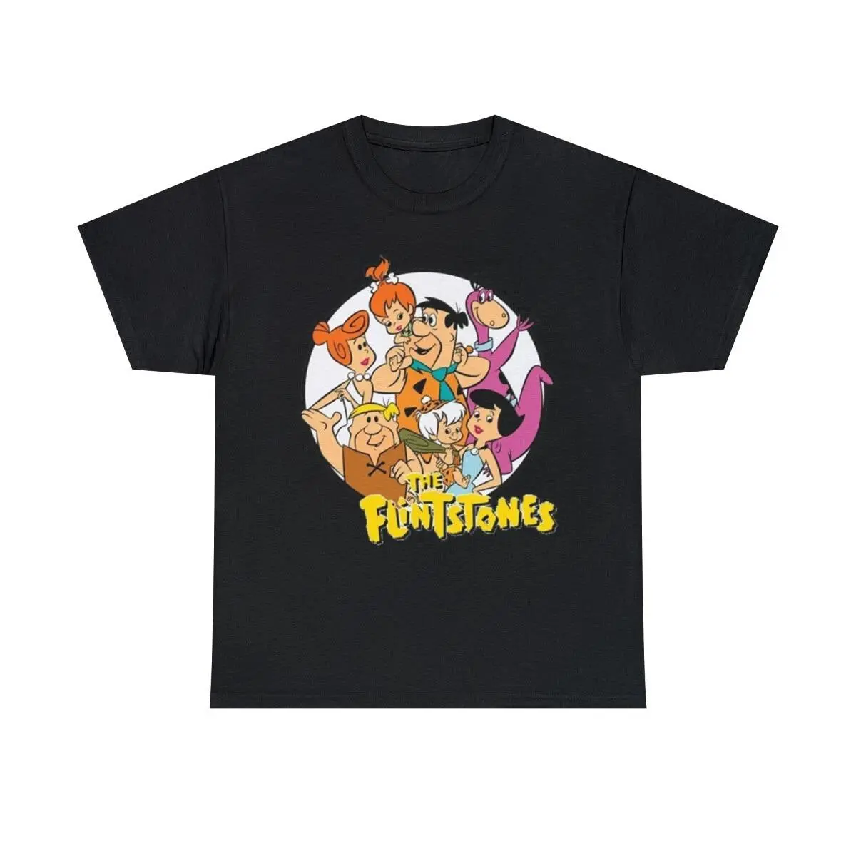 The Flintstones Character Graphic Tee, Classic Animated Fan T-Shirt, Unisex Streetwear