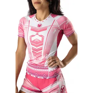 Women's Power Deco Jiu Jitsu Rashguard - Short Sleeve