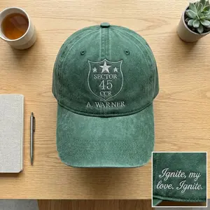 Shatter Me Embroidered Washed Hat - Bookish Sector 45 Minimalist Embroidered Cap Merch - Casual Wear Washable Material Versatile for Everyday Use -  Gifts