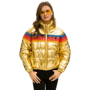5 STRIPE APRES JACKET - GLOSSY GOLD