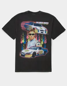TALLADEGA NIGHTS Ricky Bobby Flames Mens Tee