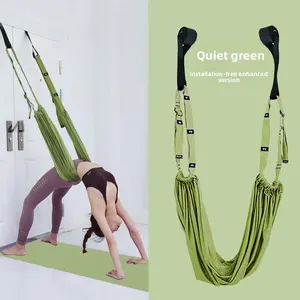 Aerial yoga sling for home fitness equipment yoga back bend inverted tension rope hanging door yoga stretch belt handy gadget