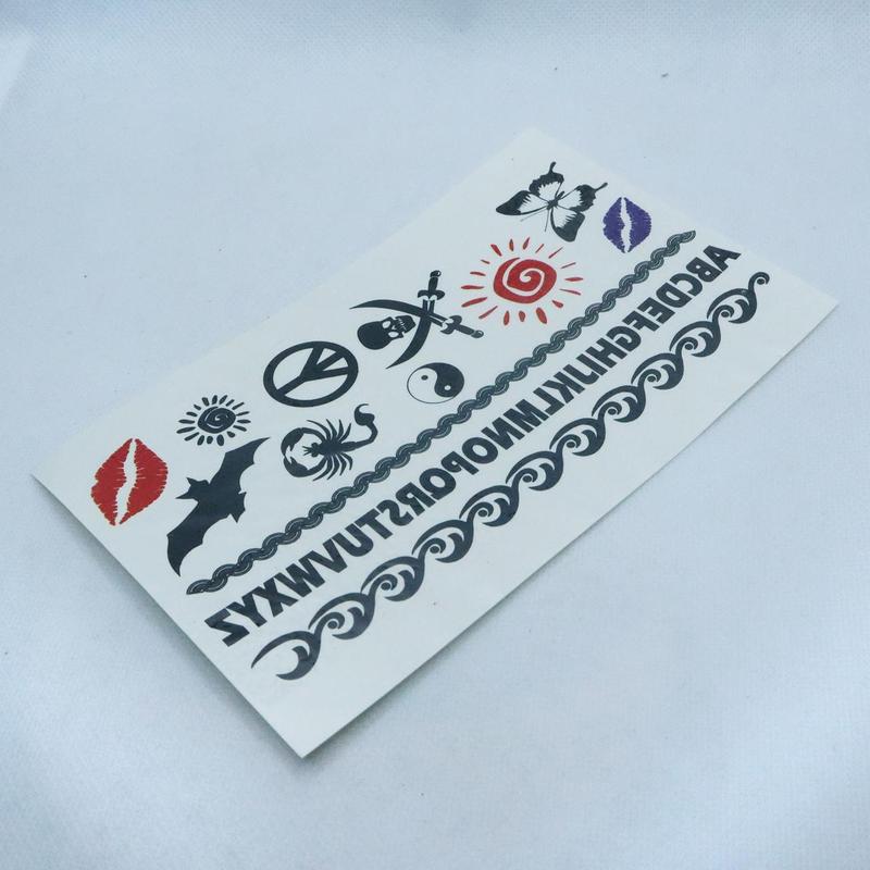 Vintage Alphabets Temporary Tattoo Sheet