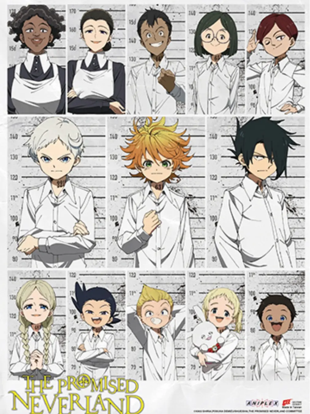 Wall Scroll 33x44" - The Promised Neverland Teaser - Anime Canvas Banners Wallscrolls Hanging Poster
