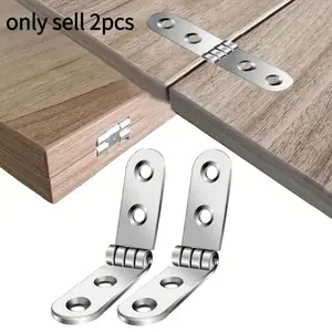 10 heavy-duty folding hinges, 2 corner brackets, 8 screws, 90-degree wall-mounted table brackets, foldable shelf brackets with screws, Stainless Steel Bracket, suitable for workbenches, DIY furniture, garages, kitchens - rust-proof and easy to install