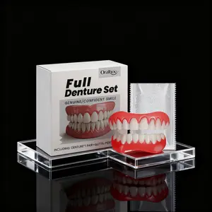 Oralhoe Denture Repair Kit, Enhance Smile Aesthetics, Comfortable Material, Easy Cleaning & Maintenance, Natural Look, Improve Beauty