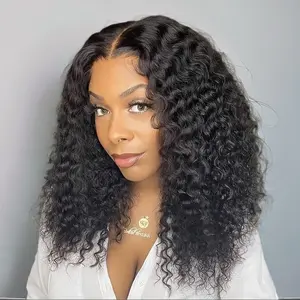 Curly Bob Wig Human Hair 13x4 Short Jerry Curl Hd Lace Front Bob Wigs Human Hair Pre Plucked 180% Density Straight Frontal Wigs For Black Women Natural Hairline With Baby Hair 12 Inch