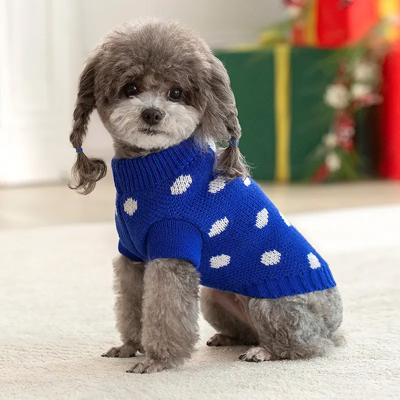 Polka Dot Sweater Blue