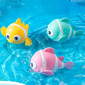3pcs/5pcs Baby Water Play Toys, Wind-Up Clownfish, Perfect as Holiday Gifts or Souvenirs, Suitable for Indoor and Outdoor Play, Summer Bath Toys