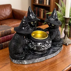 Magic Cat Incense Burner Resin Ornament, Unique Handcrafted Home Decor Home Fragrances, Durable Festival Scent Holder, Perfect for Christmas, Easter, Thanksgiving