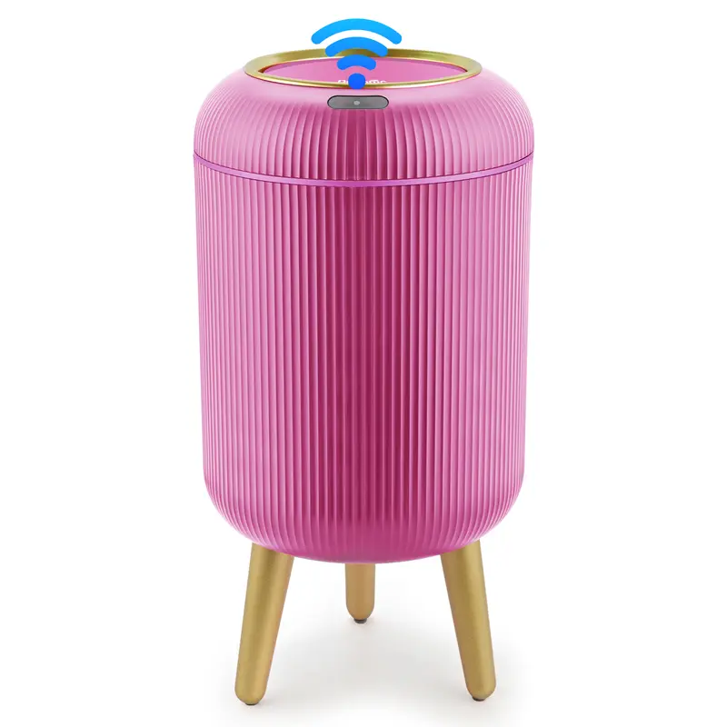 Pukomc Touchless Motion Sensor Trash Can - 2.6 gal Smart Kitchen Garbage Can, Hands-Free Waterproof Modern Nordic ABS Mini Bin, Trash Cans for Kitchen, 2 AA Batteries Powered FallDealsForYou