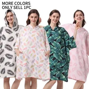 New 2026 Style, Unisex Spring/summer Casual Wear, Soft Leaf Pattern, Hooded Design, Breathable, Knee-Length, Pocket Included