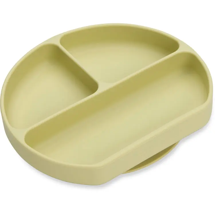 Divided Silicone Suction Plate for Babies & Toddlers, BPA-Free, Microwave & Dishwasher Safe by Ava & Oliver
