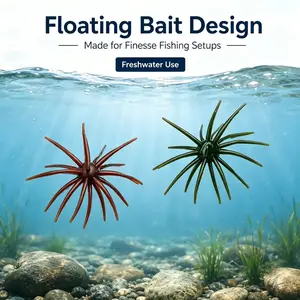 20 Pcs Simulation Sea Urchin Lure Floating Water Bladder Soft Bait Saltwater Black Pit Fishing Tackle High Elastic Durable Artificial Bait 3.35in 3.94in Multiple Colors Bagged Ideal For Anglers