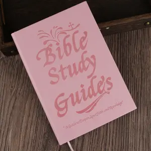 Leather Bible Study Guide, Bible Study Supplies, 8x6 Inches, Durable Binding, Elegant Font and Floral Design, Ideal for Enhancing Faith Knowledge