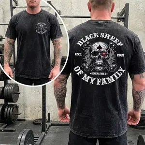 Black Sheep of My Family Acid Wash Oversized Shirt, Mineral Wash Retro Vintage T Shirt, Stone Mineral Wash 90s Style Top, Distressed Unisex 100% Cotton Grunge Tee