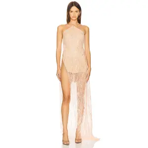 Sketch-Y Aurora Gown in Peach