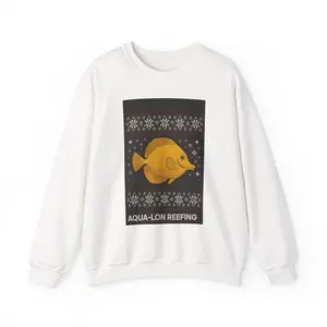 Sweatshirt — Aqua-Lon Reefing Yellow Tang Holiday Crewneck