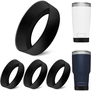 4 count  Boot for Tumbler 20oz 30oz, Non-slip Tumbler Boot Sleeve, Water Bottle Bottom Protector  Sleeve for Mug Cup
