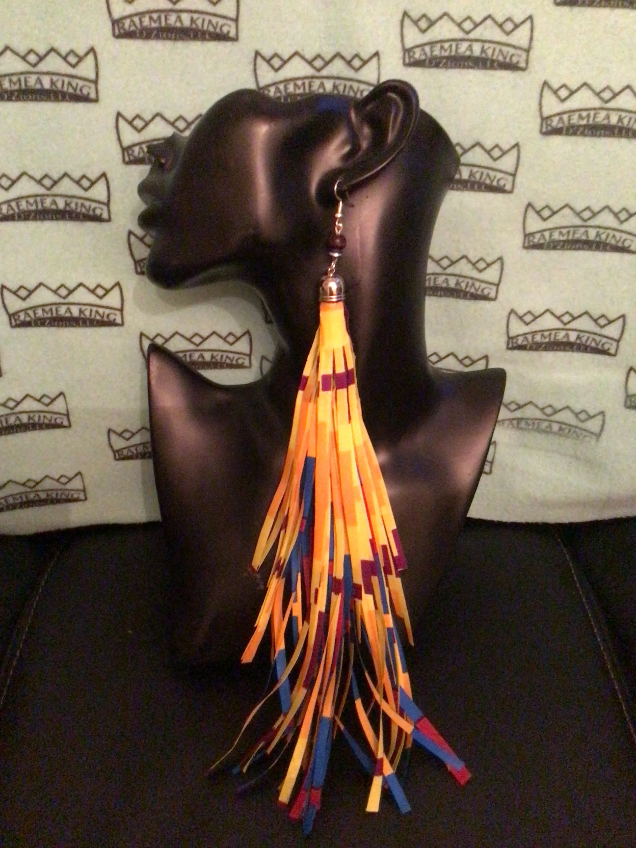 African Long Shredded Earrings