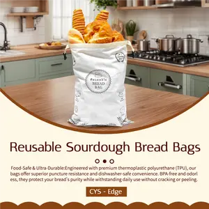 Reusable Homemade Sourdough Bread Bags (Pack of 2) XXL Extra Large - Container for Safe Refrigeration and Freshness of Bread