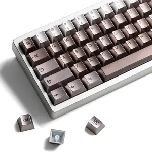 Womier PBT Keycaps with Metal Paint, Cherry Profile for 61/64/66/68/75/84/87 MX Switches Mechanical Keyboards,Only keycaps