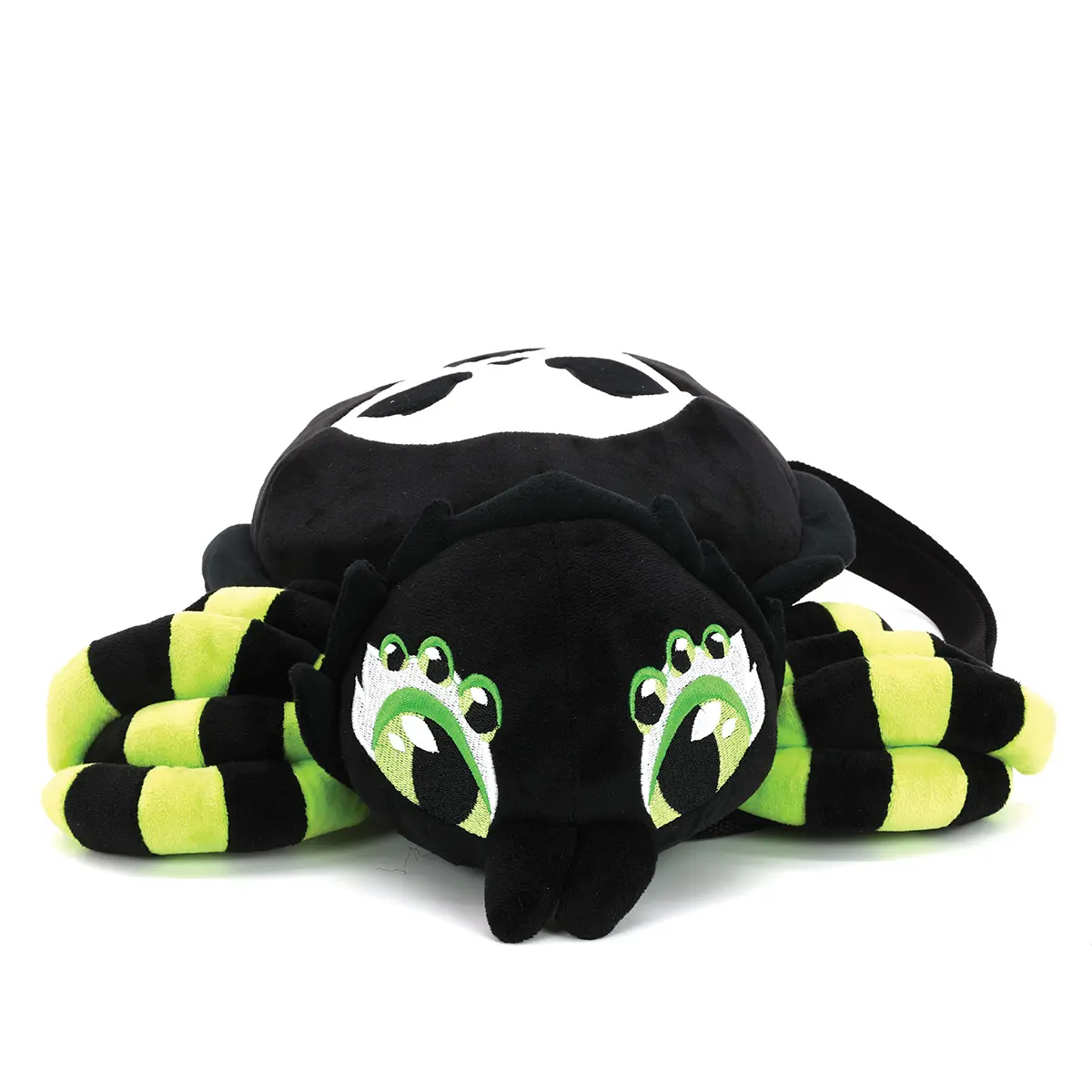 Green Skull Accent Backpack Green Skulls Polyester Vintage Backpack – Grim Haven Clothing main image 2