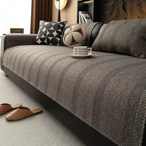 Luxurious Cotton-Like Sofa Cover, 1 Count Non-Slip Cushion, Fine and high-quality textured weaving, Durable and Breathable, 100% polyester, machine washable, Perfect for Living Room, Bedroom, Office