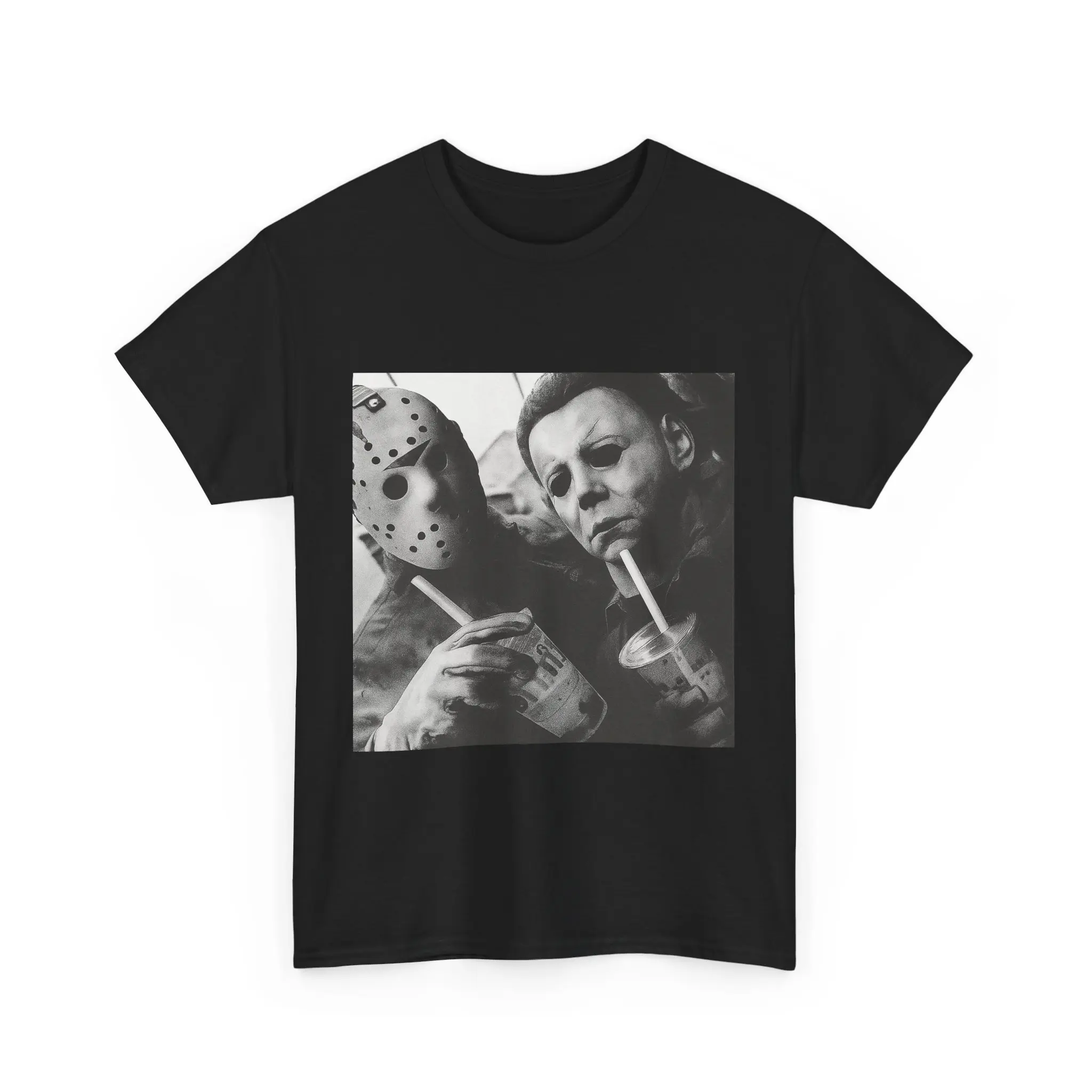 JASON & MICHAEL MYERS T-SHIRT, Funny Halloween Shirt, Unisex T-Shirt, Y2K 90s Graphic Shirt, gift for her, him, Womenswear Top, Halloween Shirt