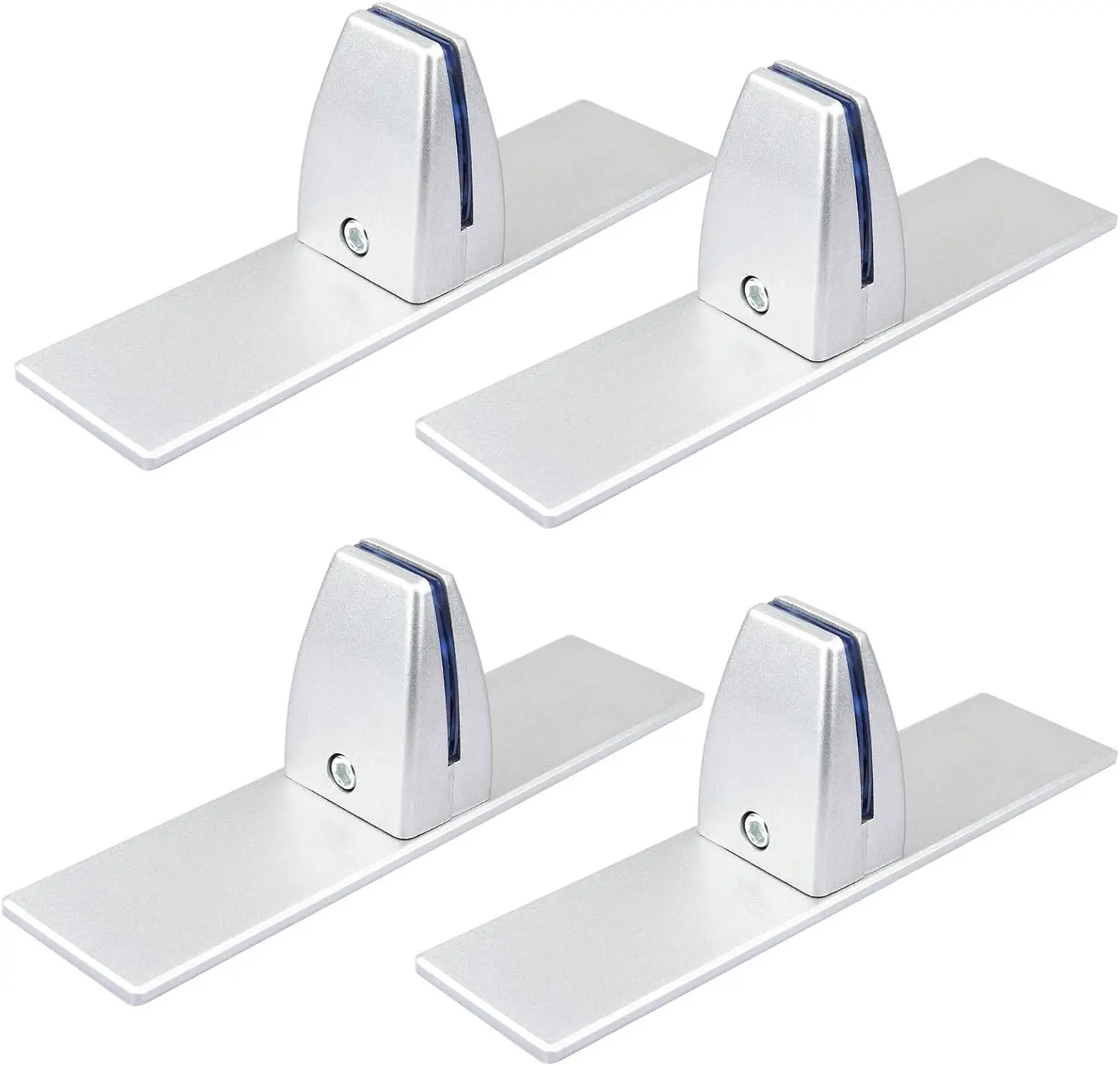 4 Pack T Shaped Office Desk Partition Clamp Aluminum Sneeze Guard Bracket Support Silver