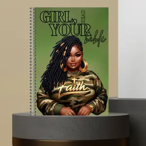 3. The Loc Girlies Bible Study Journal Collection - Hardcover Spiral Notebook for Girls with Locs, 120 Pages, Matte Finish, Inspirational Content, Perfect for Home Church or On-the-Go Use