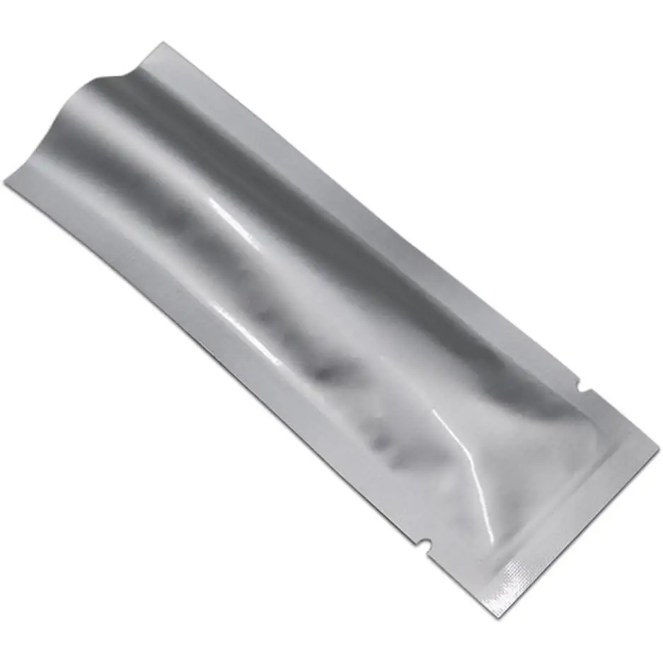 100-Count 2.16x7.08 Inches Mylar Bag, 1.76x6.68 Inches Inside Size, 3.34mil Pure Foil Vacuum Sealed Pouch for Coffee Storage, Sampling Packaging (Office & Gift Wrapping Supplies)