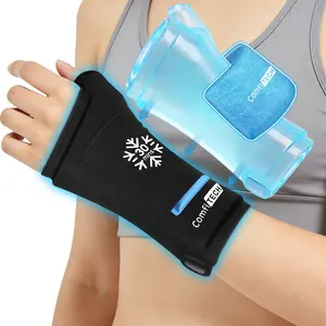 Comfitech Wrist Ice Pack Wrap for Hand, Thumb & Arm with Extended Coverage, Carpal Tunnel Cooling Sleeve for Better Putting On & Off, Cold Gloves Reusable